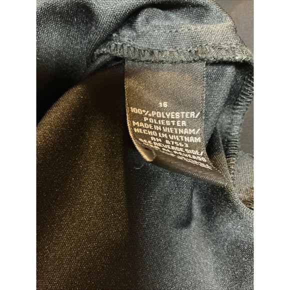 Dressbarn Collection Size 16 Black Cocktail Dress Chiffon Ruffles Sleeveless - Picture 15 of 16